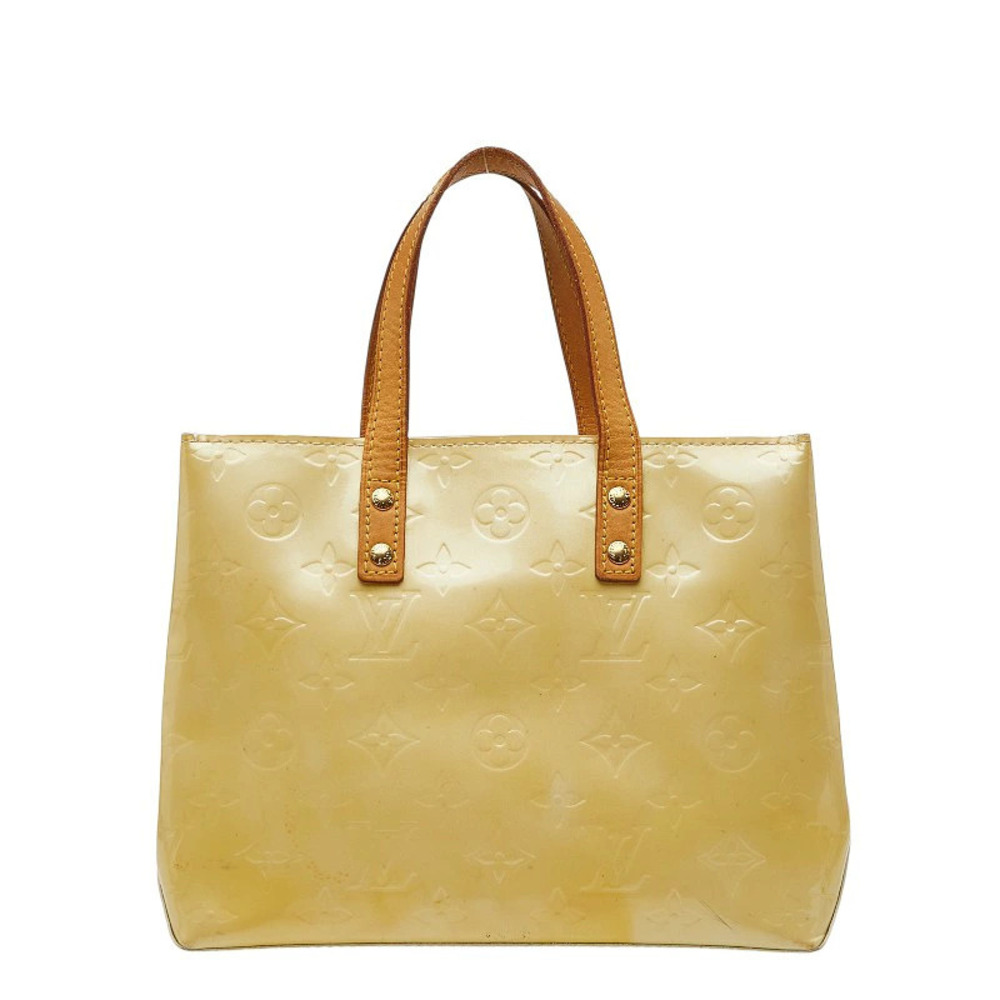 Louis Vuitton Monogram Vernis Lead Handbag Beige Cream Patent Vernis Leather